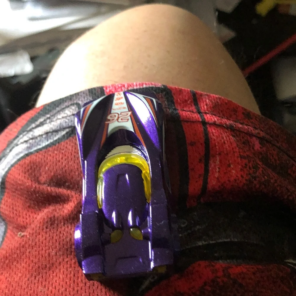 Purple Number 26 Racing Toy Car with Yellow Windshield